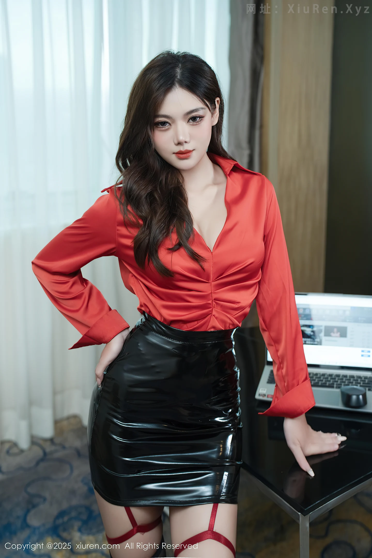 图片[3]-[XiuRen秀人网]VOL.10616 模特叮当DD性感红色情趣内衣配红丝吊袜秀惹火身材诱惑写真62P-秀人网官方网站